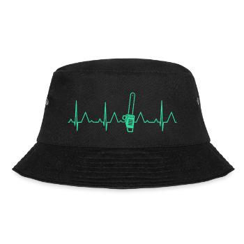 HEARTBEAT CHAINSAW ECG WOODWORKER CHAINSAW - Bucket Hat - black - Front - Lela (165cm)