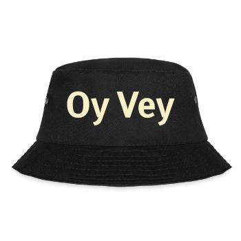 Oy Vey Ausruf  - Bucket Hat - Schwarz - Vorne - Lela (165cm)