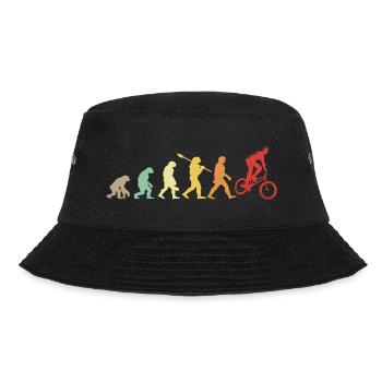 Darwin Evolution für BMXisten 🚴 ♂️ - Bucket Hat - Schwarz - Vorne - Lela (165cm)