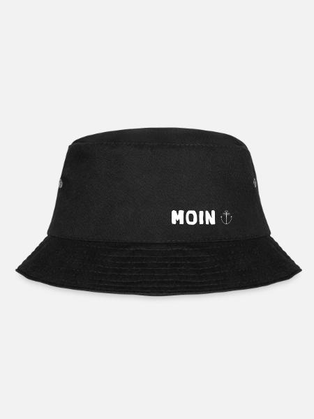 Moin | das Symbol Logo - Hamburg Nordsee Meer - Bucket Hat - Schwarz