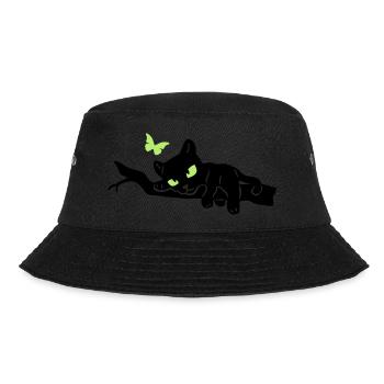 Panther auf Ast - Bucket Hat - Schwarz - Vorne - Lela (165cm)