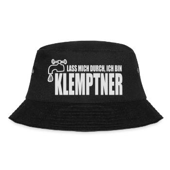 Lass mich durch, ich bin Klemptner - Bucket Hat - Schwarz - Vorne - Lela (165cm)