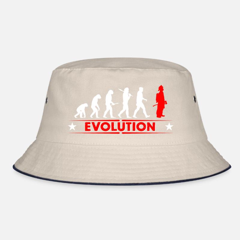 Fire evolution - red/white Bucket Hat