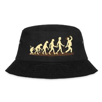 FUN - Evolution Bayer Bier - Geschenk - Bestseller - Bucket Hat - Schwarz - Vorne - Lela (165cm)