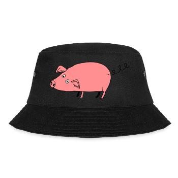 Pig roz3 - Bucket Hat - black - Front - Lela (165cm)
