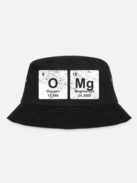 OMG CAP beanie snapback chemical elements gift - Bucket Hat - black