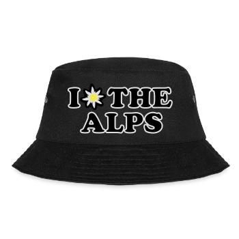 I love the Alps - Bucket Hat - Schwarz - Vorne - Lela (165cm)