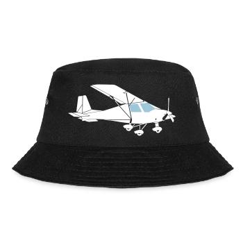 Pilot Flugzeug fliegen Flugsport Geschenkidee UL - Bucket Hat - Schwarz - Vorne - Lela (165cm)