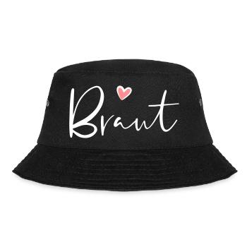Braut Herz Junggesellinnenabschied Geschenk - Bucket Hat - Schwarz - Vorne - Lela (165cm)