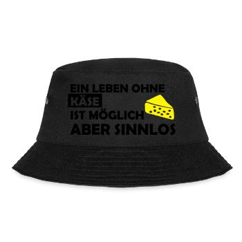 ein leben ohne käse - Bucket Hat - Schwarz - Vorne - Lela (165cm)