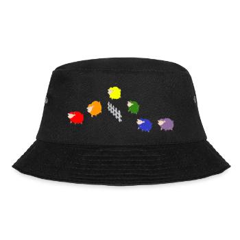 lgbt schaf traum csd regenbogen aesthetic pride - Bucket Hat - Schwarz - Vorne - Lela (165cm)