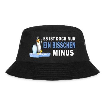 eisbaden pinguin motivation winterbader minus kalt - Bucket Hat - Schwarz - Vorne - Lela (165cm)