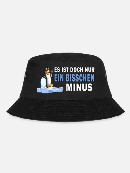eisbaden pinguin motivation winterbader minus kalt - Bucket Hat - Schwarz