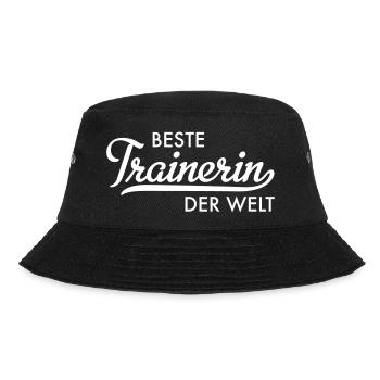 Beste Trainerin der Welt - Bucket Hat - Schwarz - Vorne - Lela (165cm)