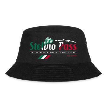 Stelvio Pass T Shirt Design 02 - Bucket Hat - black - Front - Lela (165cm)