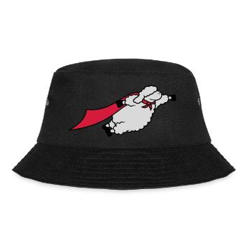 Lustiges Superheld Schaf - Bucket Hat - Schwarz - Vorne - Lela (165cm)
