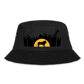 Jungle Male Lion - Bucket Hat - black - Front - Lela (165cm)
