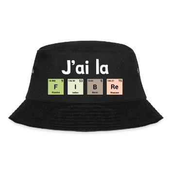 Ich habe Faser - periodische Elemente - Bucket Hat - Schwarz - Vorne - Lela (165cm)