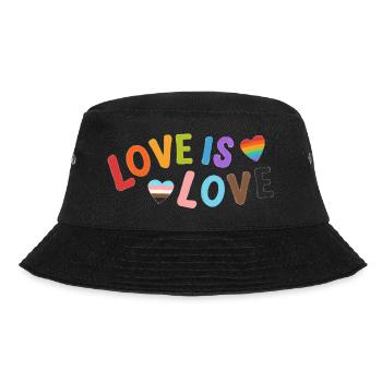 Love is Love - Bucket Hat - Schwarz - Vorne - Lela (165cm)