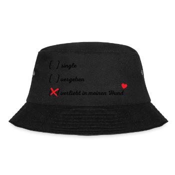 verliebt in meinen Hund - Bucket Hat - Schwarz - Vorne - Lela (165cm)