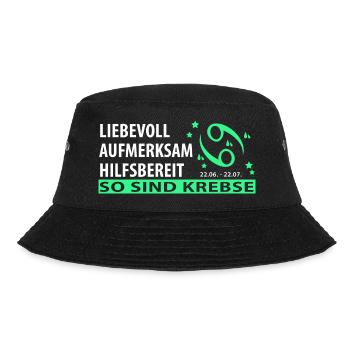 Sternzeichen Krebs - Eigenschaften - Bucket Hat - Schwarz - Vorne - Lela (165cm)