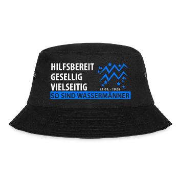 Sternzeichen Wassermann - Eigenschaften - Bucket Hat - Schwarz - Vorne - Lela (165cm)
