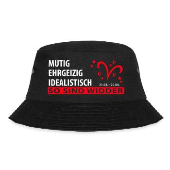 Sternzeichen Widder - Eigenschaften - Bucket Hat - Schwarz - Vorne - Lela (165cm)