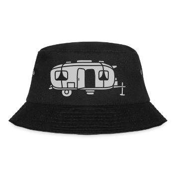 Wohnwagen Comic Design Camping - Bucket Hat - Schwarz - Vorne - Lela (165cm)