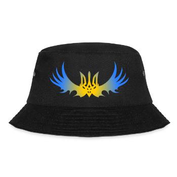 Ukraine Ukrainian coat of arms tribal support - Bucket Hat - black - Front - Lela (165cm)