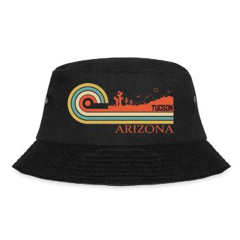 Tucson Arizona AZ City Vintage - Bucket Hat - Schwarz - Vorne - Lela (165cm)