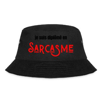 Je suis diplômé en sarcasme - Bob - noir - Devant - Lela (165cm)