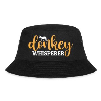 Donkey Whisperer - Bucket Hat - Schwarz - Vorne - Lela (165cm)