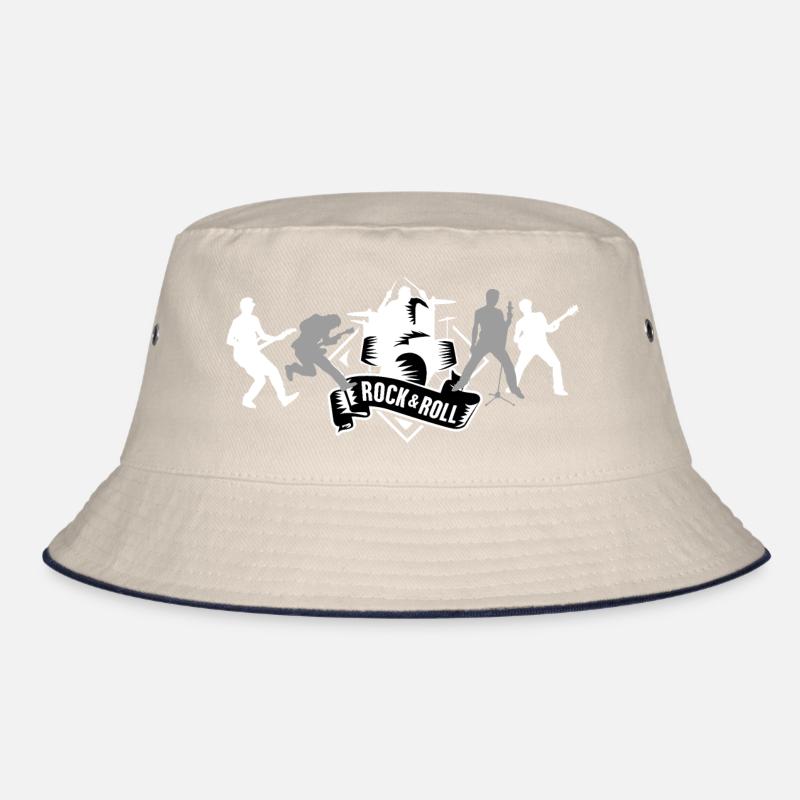 Rock n Roll Black Bucket Hat