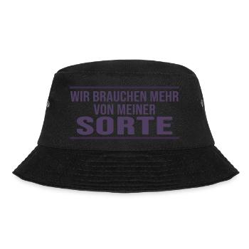 chefsache meme coole sprüche real life statement - Bucket Hat - Schwarz - Vorne - Lela (165cm)