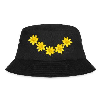 Yellow Buttercup Flower Arch – Spring Floral Wreat - Bucket Hat - black - Front - Lela (165cm)