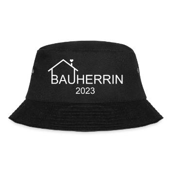 Bauherrin 2023: Planen und Bauen Ihres Traumhauses - Bucket Hat - Schwarz - Vorne - Lela (165cm)