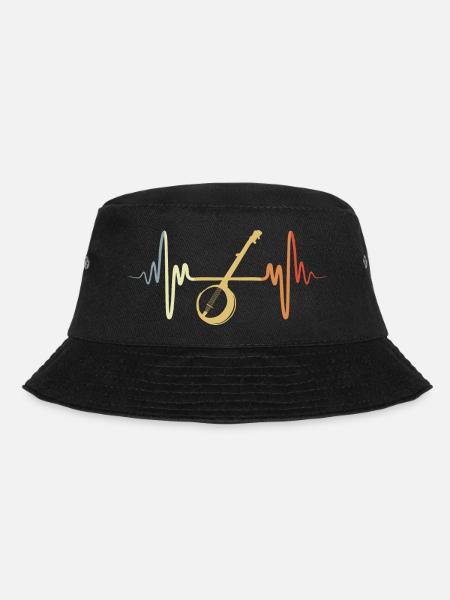Retro Banjo - Bucket Hat - Schwarz