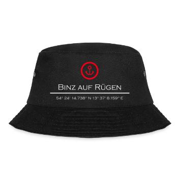 Binz auf Rügen - Bucket Hat - Schwarz - Vorne - Lela (165cm)