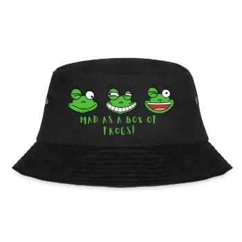 Verrückt wie eine Schachtel Frösche lustig - Bucket Hat - Schwarz - Vorne - Lela (165cm)