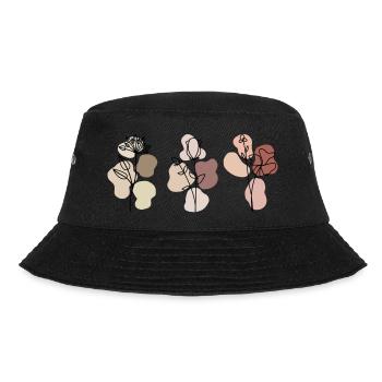 Fine flowers and pastel shapes - Bucket Hat - black - Front - Lela (165cm)