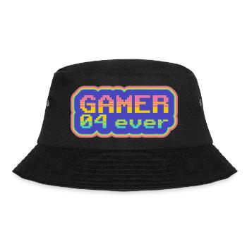 Gamer 04 ever - Bucket Hat - Schwarz - Vorne - Lela (165cm)