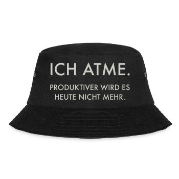 ICH ATME - Bucket Hat - Schwarz - Vorne - Lela (165cm)