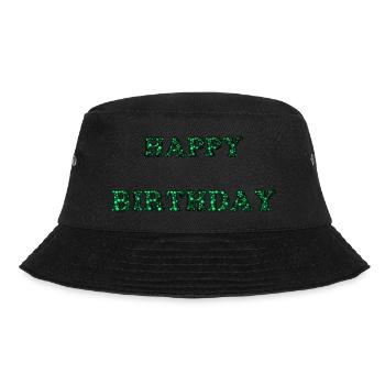 ALLES GUTE ZUM GEBURTSTAG. ALLES GUTE ZUM GEBURTSTAG. JAHRESTAG. - Bucket Hat - Schwarz - Vorne - Lela (165cm)