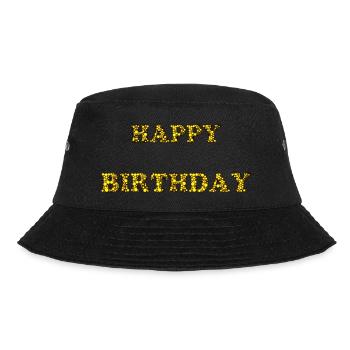 ALLES GUTE ZUM GEBURTSTAG. ALLES GUTE ZUM GEBURTSTAG. JAHRESTAG. - Bucket Hat - Schwarz - Vorne - Lela (165cm)