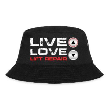 Live Love Lift repair - Bucket Hat - Schwarz - Vorne - Lela (165cm)