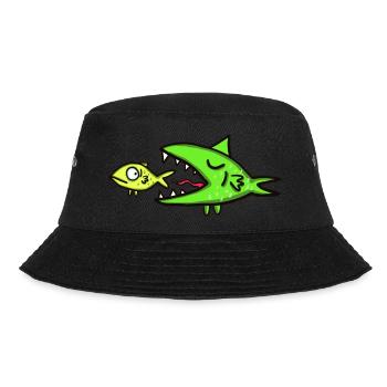 Fischjagd - Bucket Hat - Schwarz - Vorne - Lela (165cm)