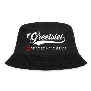 Greetsiel Koordinaten - Bucket Hat - Schwarz - Vorne - Lela (165cm)