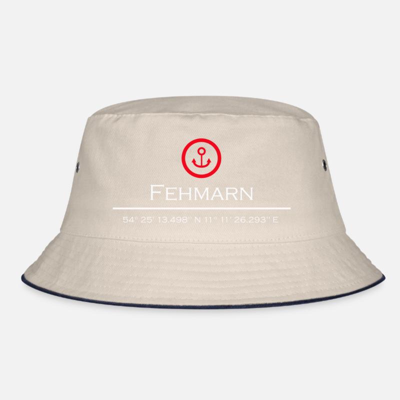 Fehmarn roter Anker Bucket Hat