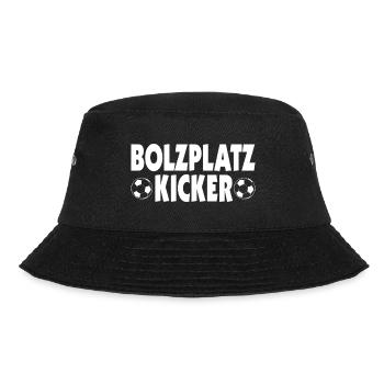 Bolzplatzkicker Fußball Fan Kicker - Bucket Hat - Schwarz - Vorne - Lela (165cm)