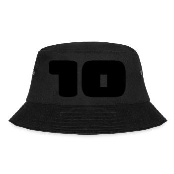 10. 10 JAHRE. 10-JÄHRIGES JUBILÄUM. GEBURTSTAG 10 JAHRE. - Bucket Hat - Schwarz - Vorne - Lela (165cm)